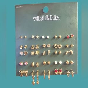 25 Pairs of Gold Tone Earrings